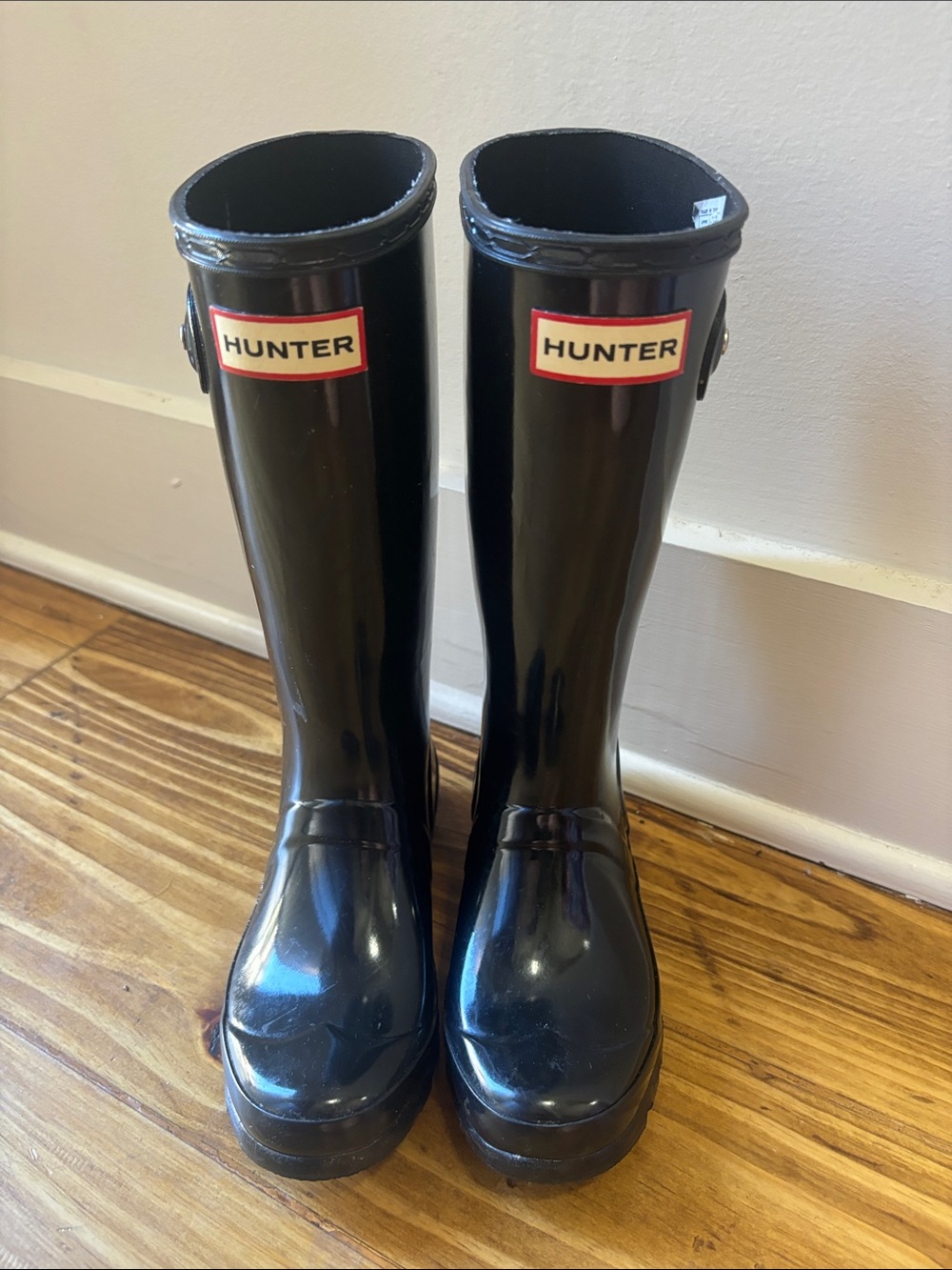 Hunter Black Rain Boots Kids Size Boys 1/Girls 2